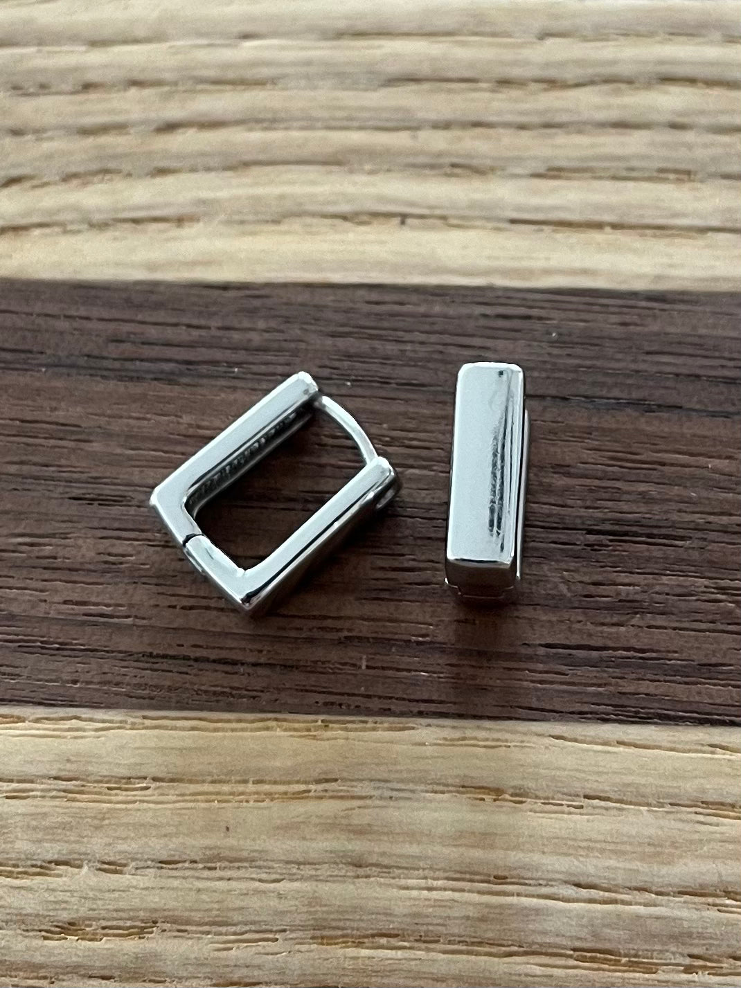 Modern Square Huggie Earring