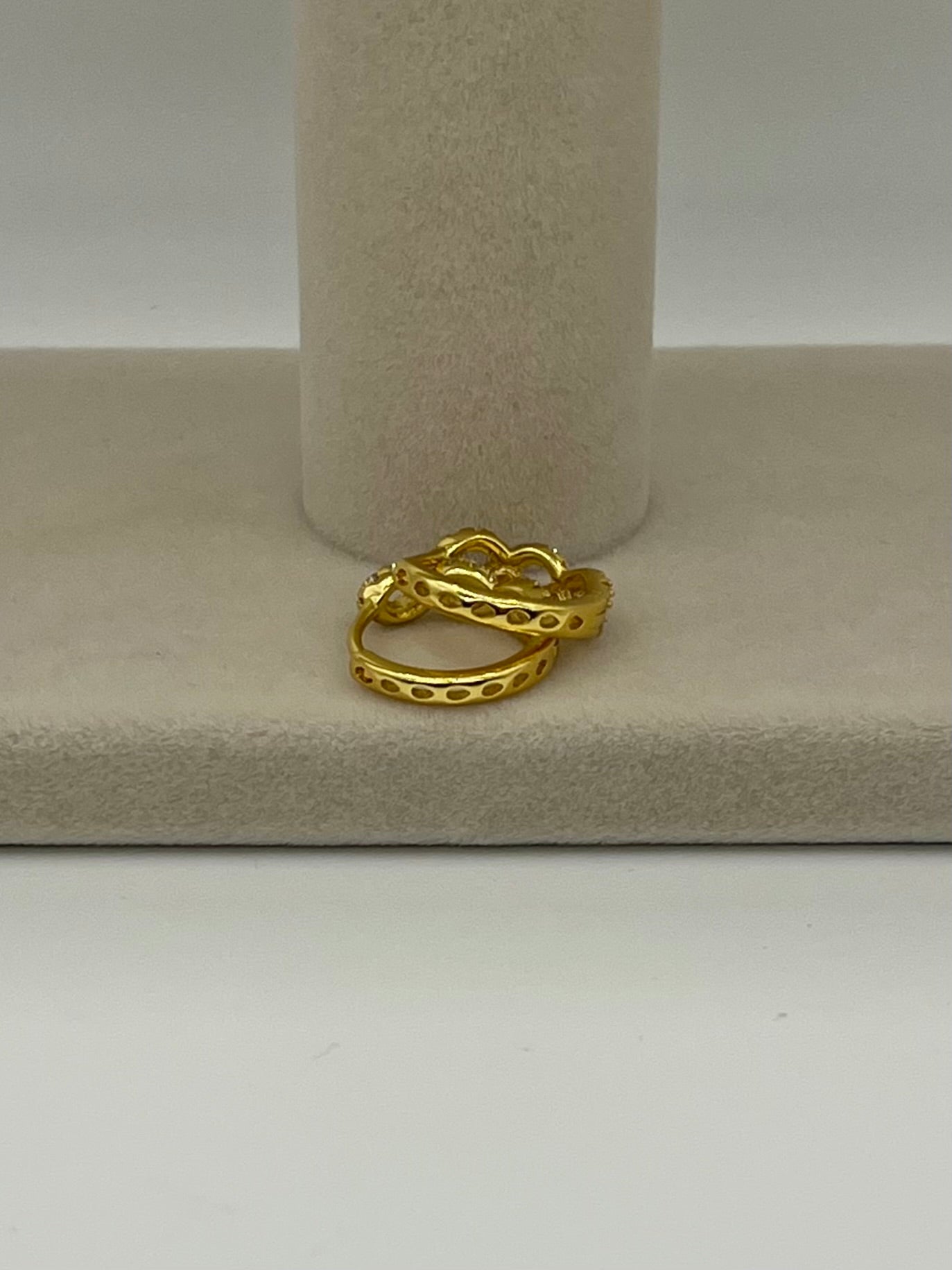 Braided Diamond Huggie